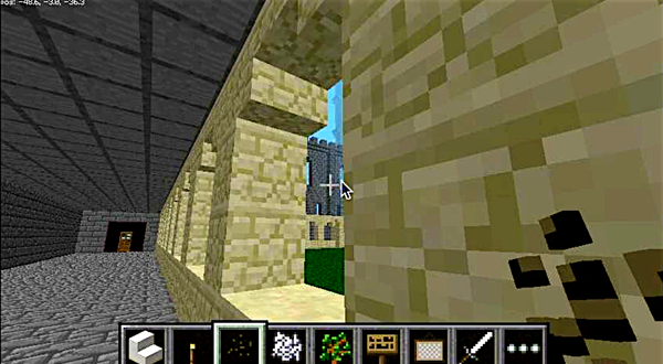 cloister facing towards door to undercroft