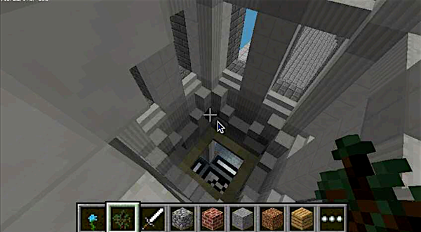 view down from lantern tower